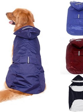 Reflective Dog Raincoat Rain Jacket Jumpsuit Waterproof Pet