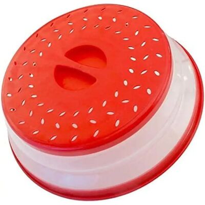 Circular breathable foldable splash proof microwave oven cov