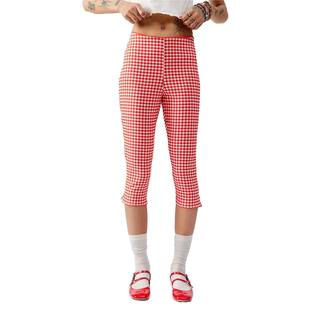 Pants Capri Plaid Cropped Trouser Women Skinny Gingham