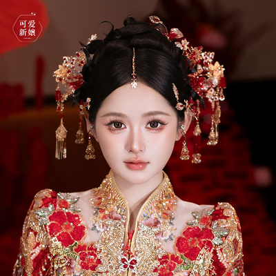 龙凤褂新娘重工头饰高级感发簪