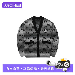 休闲简约运动服户外复古潮流外套 自营 MLB男女针织夹克时尚