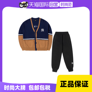 针织夹克外套开衫 束口长裤 休闲裤 MLB休闲套装 子长袖 新款 裤 男女装