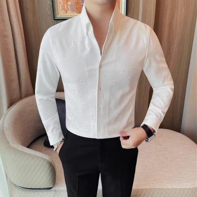 潮牌衬衫男款长袖春秋季高级感