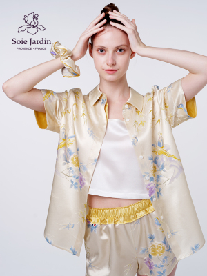 提花真丝短裤soiejardin