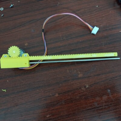 适配28bjy-48步进电机齿条加铁条杆窗帘配件3d打印可订做