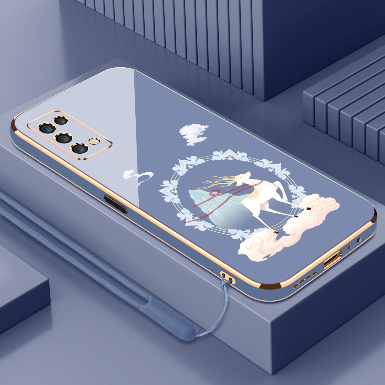 适用realmev5电镀ins手机壳