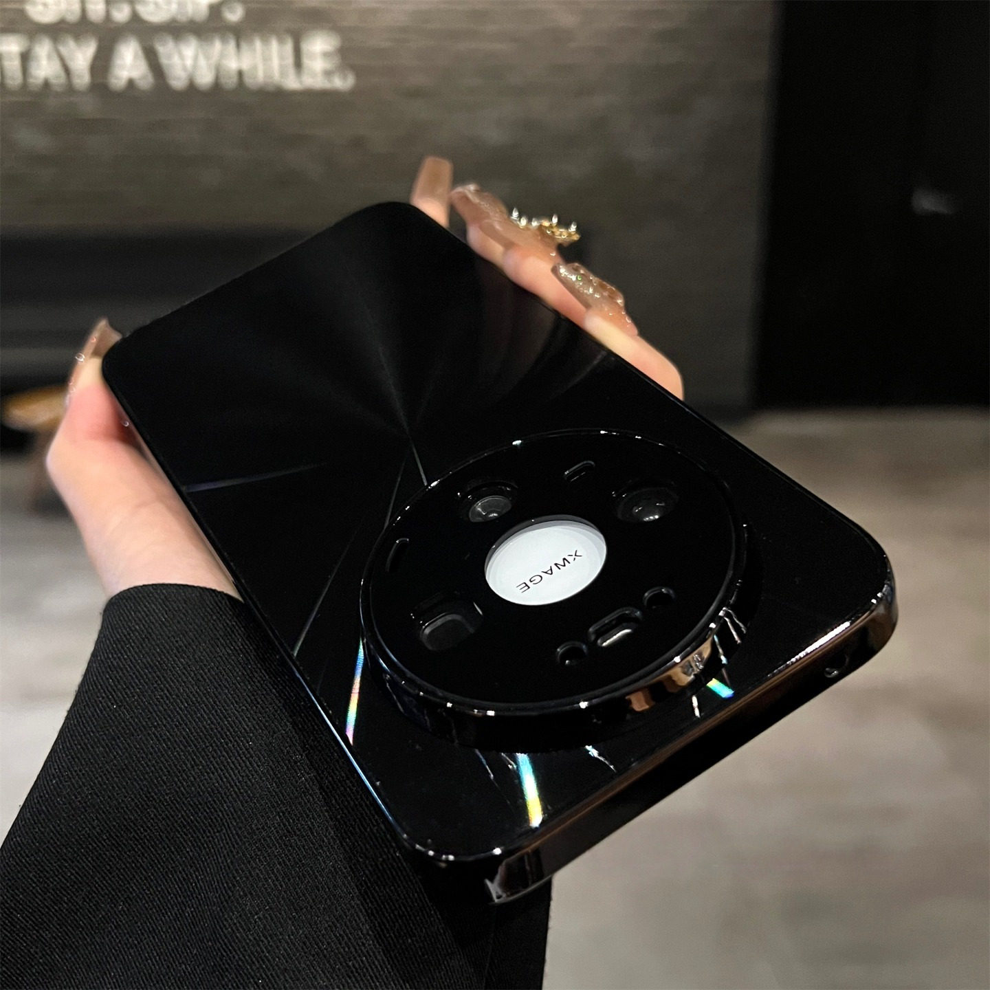 镭射CD纹适用华为Mate80的手机壳