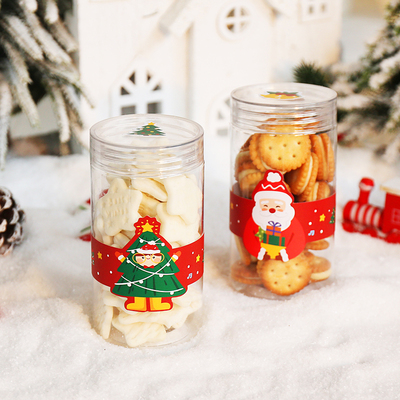 网红奶枣包装盒透明塑料密封罐