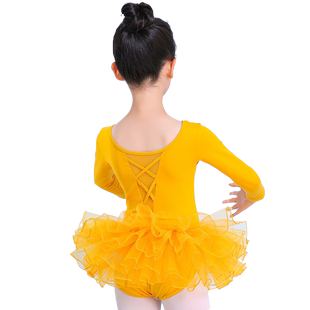 儿童舞蹈服女练功服芭蕾舞表演出秋冬长短袖女孩跳舞考级服中国舞