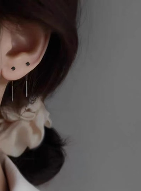 方形耳线2026新款耳钉耳环养耳洞女款耳挂时尚气质高级感耳坠耳饰