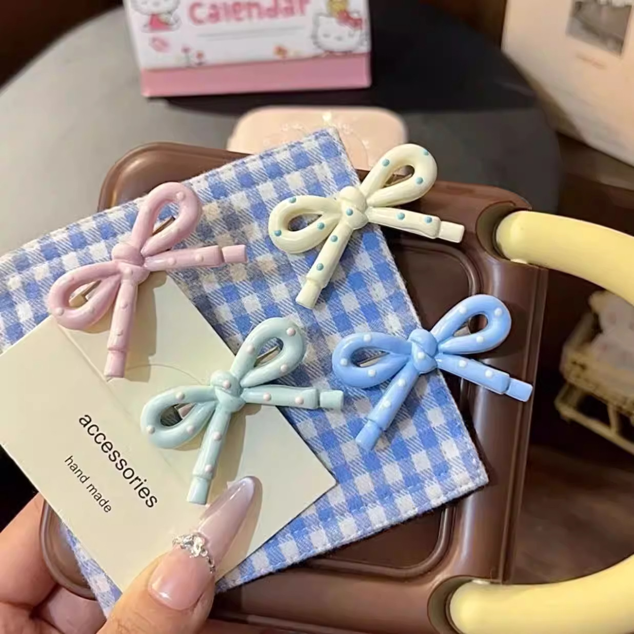 可爱日系多巴胺蝴蝶结发夹发卡女