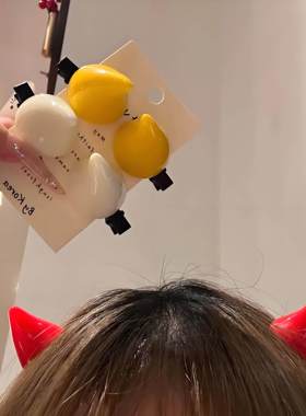 软萌小恶魔角发夹网红二次元少女