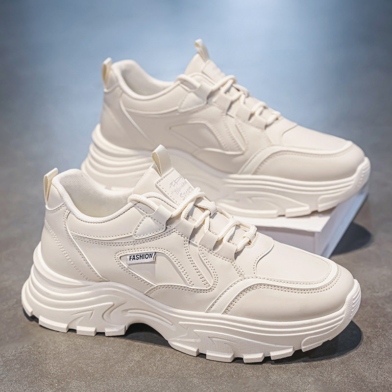 秋季新款透气小白鞋子男韩版潮流百搭厚底运动鞋休闲跑步老爹鞋男,流行男鞋,单鞋,淘宝优惠券,粉丝福利购,淘宝优惠卷