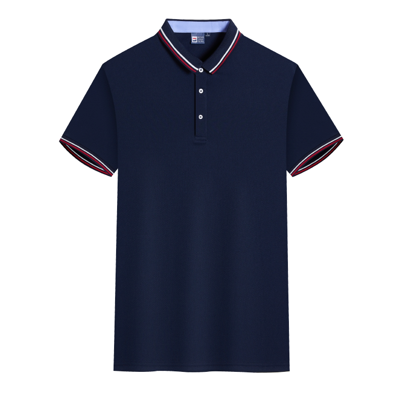 夏季短袖T恤定制印logo翻领polo衫定做工作服文化衫工装定做刺绣