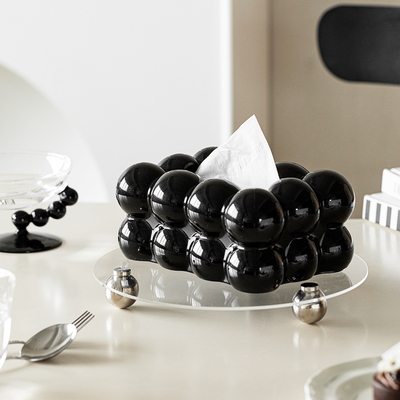 纸巾盒客厅高档茶几摆件餐巾纸