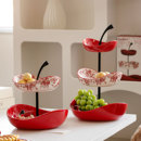 新款 饰 陶瓷多层干果盘乔迁新居搬家入宅开业新年糖果零食水果盘装