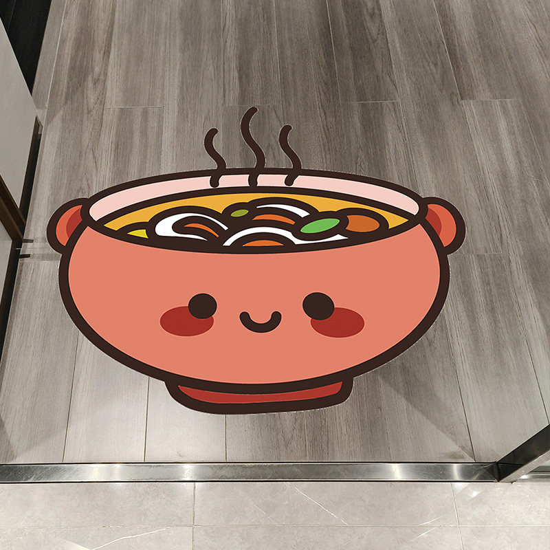 儿童房幼儿园食堂可爱手绘食物装饰贴纸墙面地板补洞遮丑神器自粘