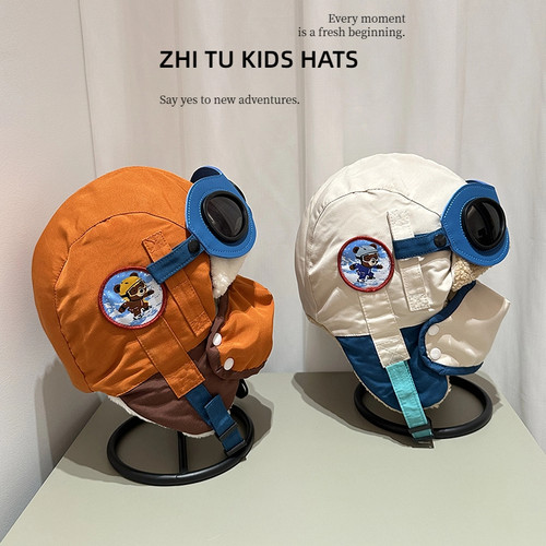 儿童帽子冬季男童女孩宝宝雷锋帽防风护耳冬天加厚保暖口罩滑雪帽