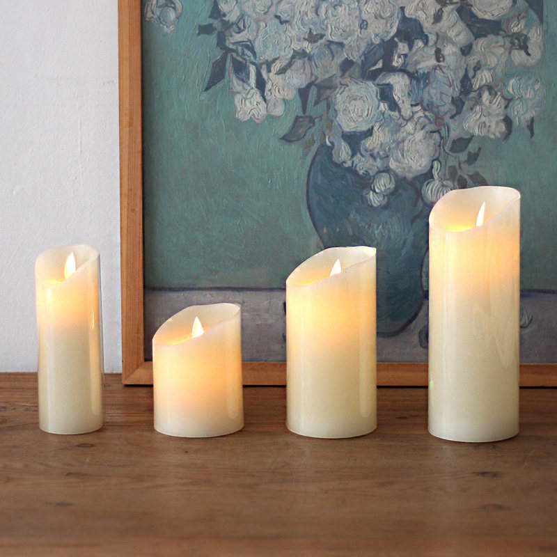 LED电子蜡烛遥控充电假蜡烛仿真石蜡婚庆布置浪漫装饰灯道具灯