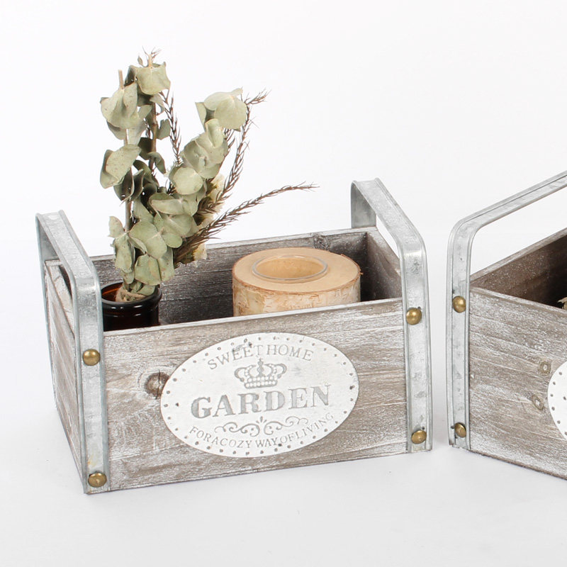 【枳茵】实木手工花盆花器 复古做旧花园收纳木盒花盒 ZAKKA杂货在类目 家居饰品, 花瓶/花器/仿真花/仿真饰品, 花器/花瓶, 花盆中 - 来自Buy2taobao.com提供专业的淘宝代购服务