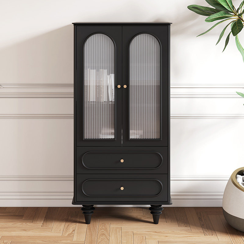 法式复古电视柜边柜黑色中古风装饰柜储物柜酒柜家用客厅靠墙收纳,住宅家具,斗柜,淘宝优惠券,粉丝福利购,淘宝优惠卷
