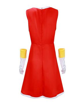 索尼克艾米罗斯cos服 Amy Rose流氓Rosy假装红色角色扮演女孩服装