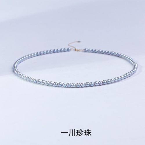 日本海水真多麻AKOYA珍珠项链18K扣颈饰小米链锁骨链彩云级baby珠