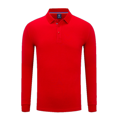 polo衫秋季棉质工作服长袖t恤定制广告工装印字logo企业工衣订制