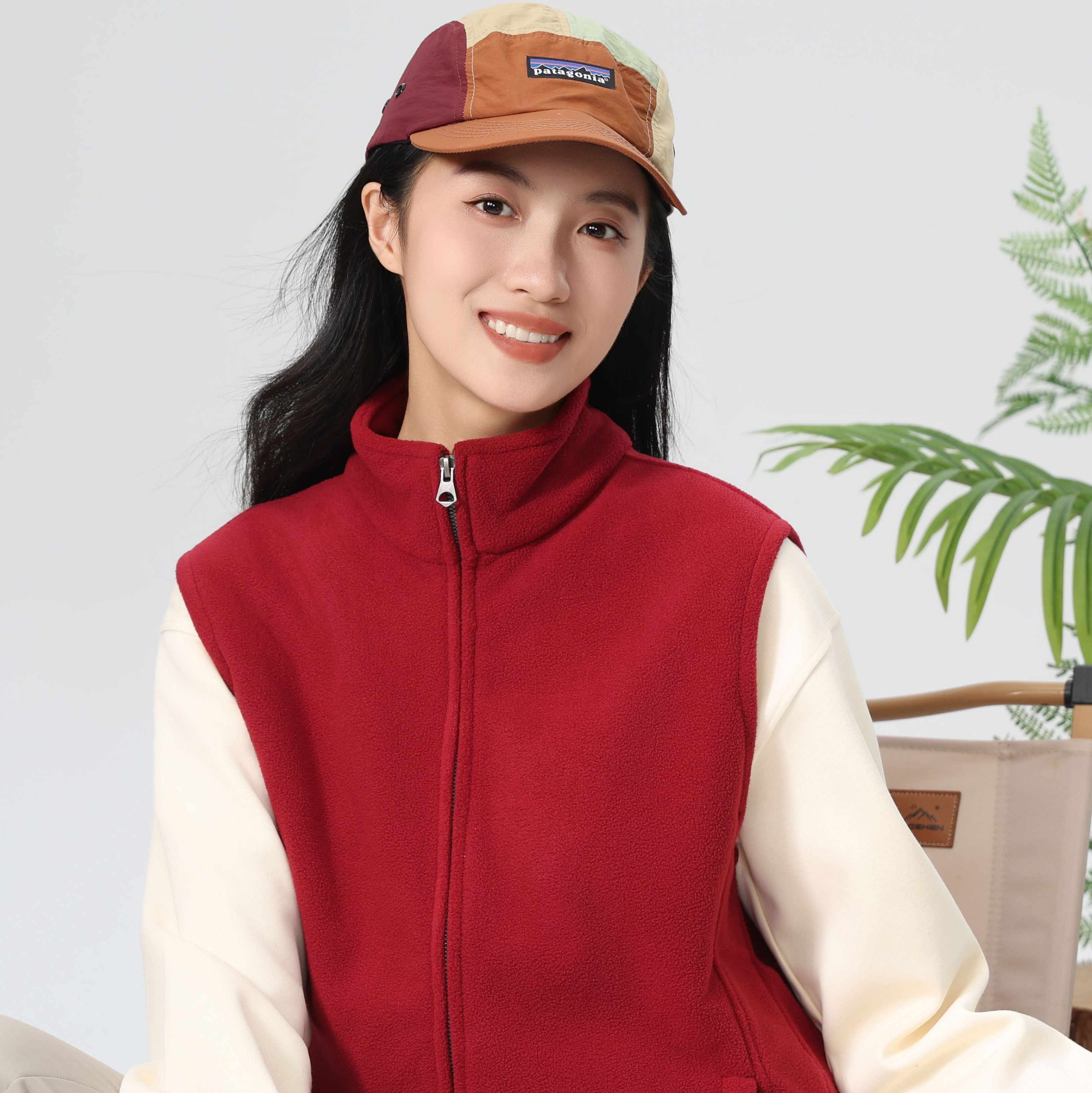 摇粒绒马甲女工作服定制图片