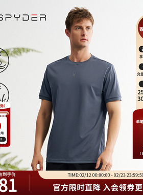 SPYDER蜘蛛春夏男子TRAINING透气户外休闲运动短袖T恤24CS461M