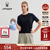 SPYDER蜘蛛春夏女TRAINING凉感户外休闲运动圆领短袖 T恤25CS470W