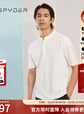 SPYDER蜘蛛男子亨利领立领凉感356 STYLEPOLO衫23MR403M