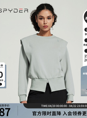 SPYDER蜘蛛春秋女SKI LIFE中意简约休闲时尚套头圆领卫衣24CS304W