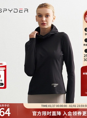 【REEBOK联名】SPYDER秋冬女子MOUNTAIN LIFE长袖连帽T恤24XF410W