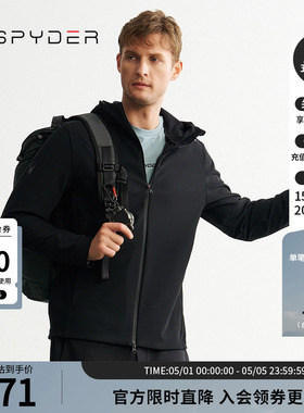 SPYDER蜘蛛秋冬男子MOUNTAIN LIFE透气连帽长袖夹克外套24MF105M