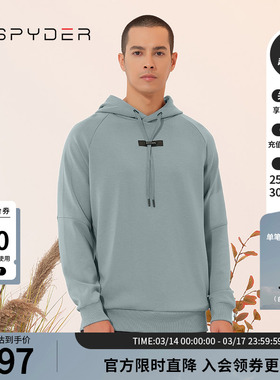SPYDER蜘蛛秋冬男子TRAINING中意简约保暖连帽长袖卫衣23CF305M