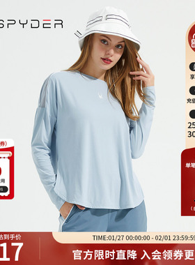 SPYDER蜘蛛女子圆领套头拼接TRAINING T恤23CS410W