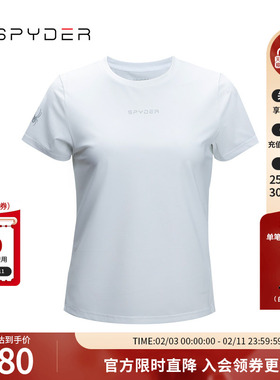 SPYDER蜘蛛夏季女TRAINING圆领透气户外休闲运动短袖T恤24MS424W