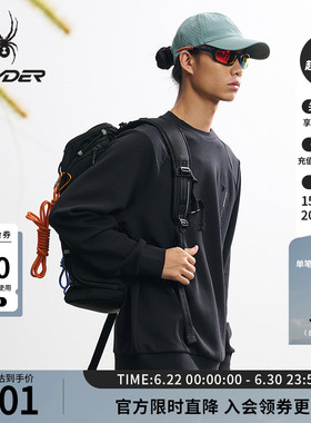 SPYDER蜘蛛秋冬男士珠地双面空气层户外休闲圆领套头卫衣25MF307M