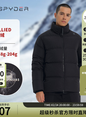 SPYDER蜘蛛秋冬男子SKI LIFE保暖鹅绒户外运动防风羽绒服23MF225M