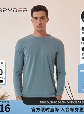 SPYDER蜘蛛秋冬男子TRAINING弹力修身保暖内搭长袖T恤23MF425M