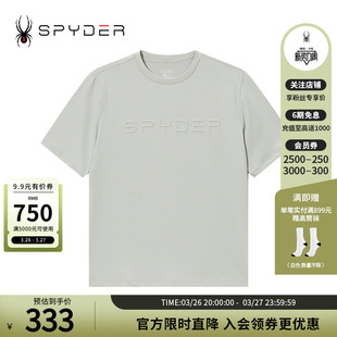 SPYDER蜘蛛春夏女子TRAINING休闲纯色圆领短袖 打底T恤24CS422W