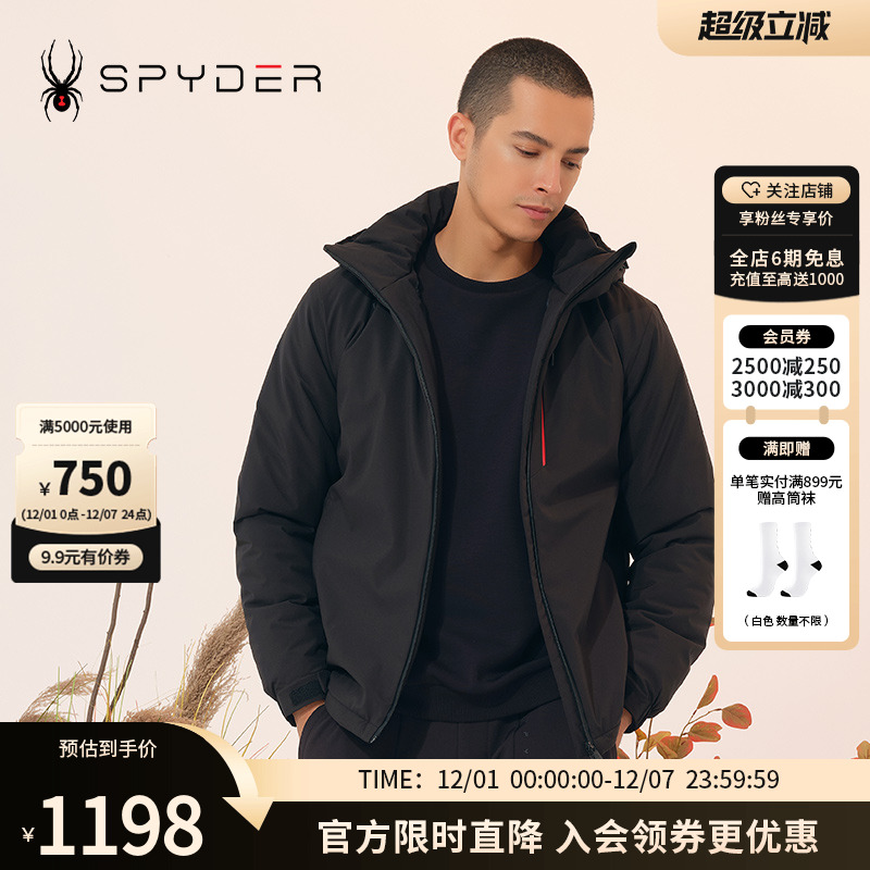 SPYDER新品秋冬棉服连帽棉衣