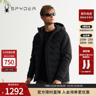 SPYDER蜘蛛秋冬男MOUNTAIN 连帽羽绒服24MR225M LIFE保暖舒适短款
