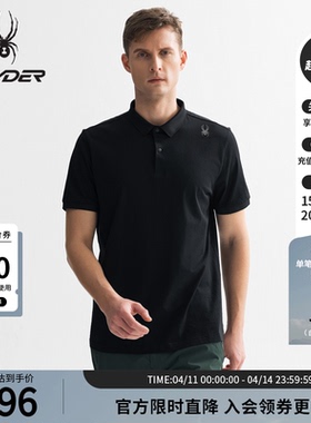 SPYDER蜘蛛夏男TRAINING凉感休闲运动短袖POLO衫商务T恤25MS417M