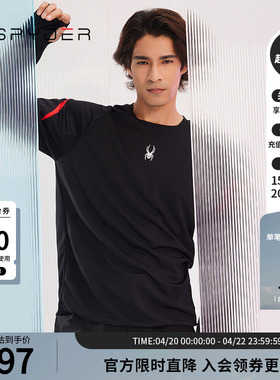 SPYDER蜘蛛男子圆领拼接透气撞色TRAINING长袖T恤23CS427M