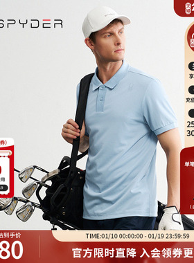 SPYDER蜘蛛春夏男子TRAINING宽松透气休闲运动短袖POLO衫24CS463M