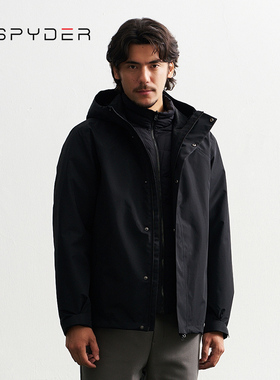 SPYDER蜘蛛秋冬男MOUNTAIN LIFE连帽保暖长袖三合一夹克24EF249M
