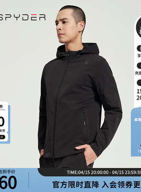 SPYDER蜘蛛春夏男子TRAINING休闲运动连帽拉链夹克外套24MS111M