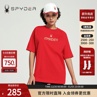 中性T恤24CS419U LIFE印花休闲短袖 SPYDER蜘蛛春夏男女同款 URBAN